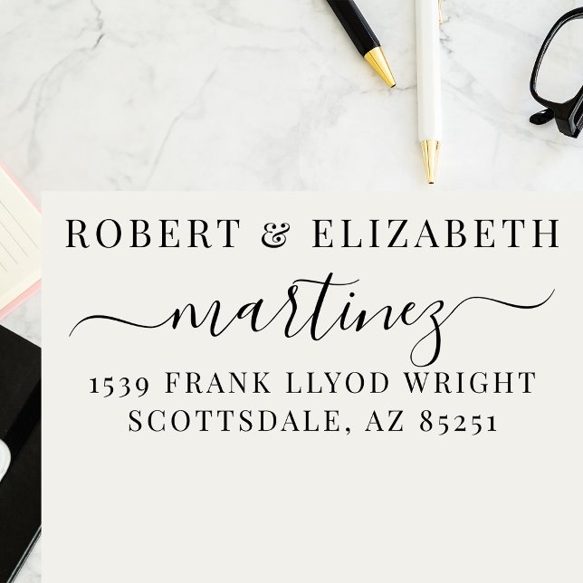 Sello Automático Dirección de retorno de script de caligrafía simpl (Subido por el creador)