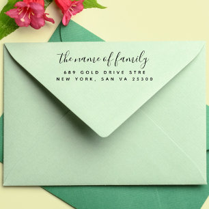 Sello Automático Dirección de retorno de script moderno profesional