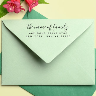 Sello Automático Dirección de retorno de script moderno profesional