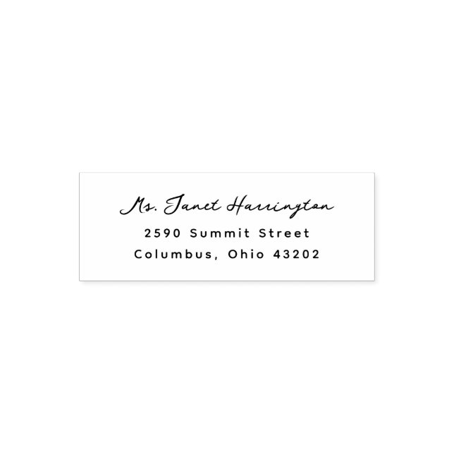 Sello Automático Dirección de retorno de script moderno simple (Diseño)