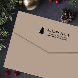 Sello Automático Dirección de retorno de vacaciones de Pine Tree mo