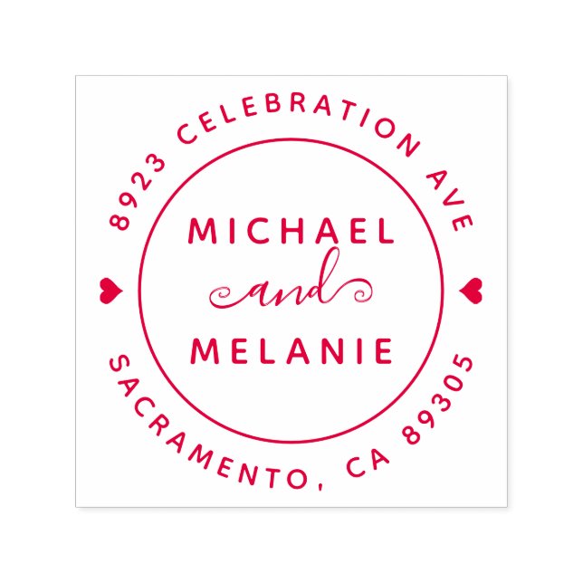 Sello Automático Dirección De Retorno De Vuelta Moderna De Swirls B (Diseño)