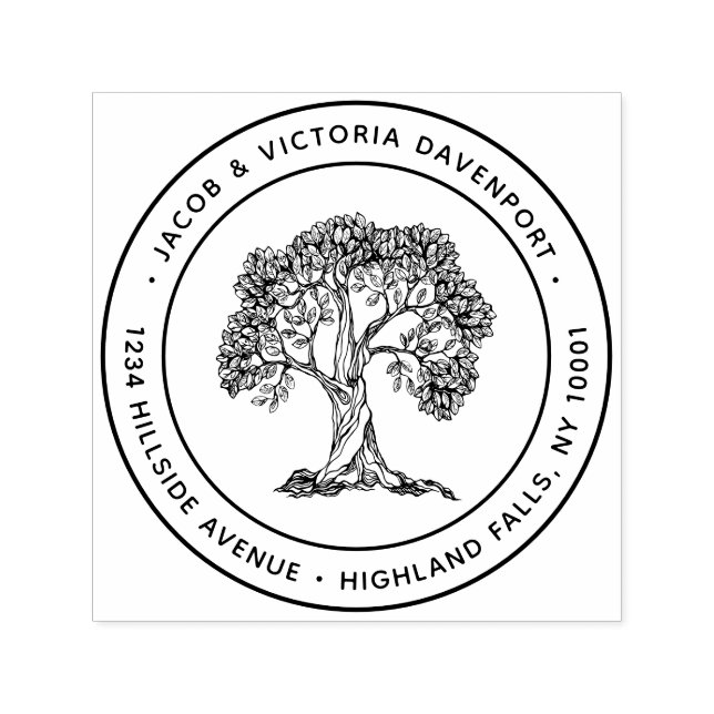 Sello Automático Dirección de retorno del árbol de la vida cristian (Diseño)