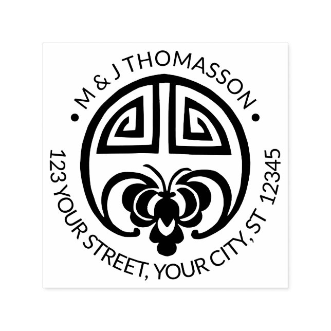 Sello Automático Dirección de retorno del nombre de murciélago de l (Diseño)