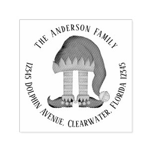 Sello Automático Dirección De Retorno Divertida Navidades De Retorn