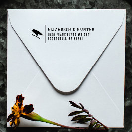 Sello Automático Dirección de retorno elegante vintage Boda gótico