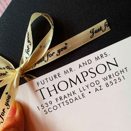 Sello Automático Dirección de retorno Futuro moderno Sr y Sra. Pers