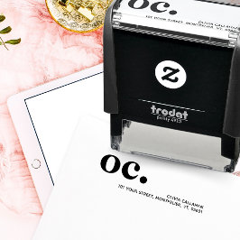 Sello Automático Dirección de retorno Iniciales de Monograma Minima