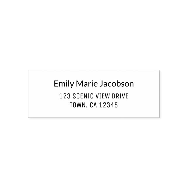 Sello Automático Dirección de retorno Limpiar Elegante escritura de (Diseño)