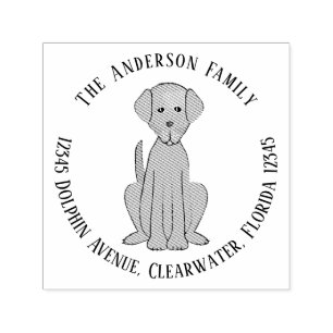 Sello Automático Dirección de retorno Mascota Perro Whimsical Puppy