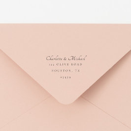 Sello Automático Dirección de retorno moderada de escritura elegant