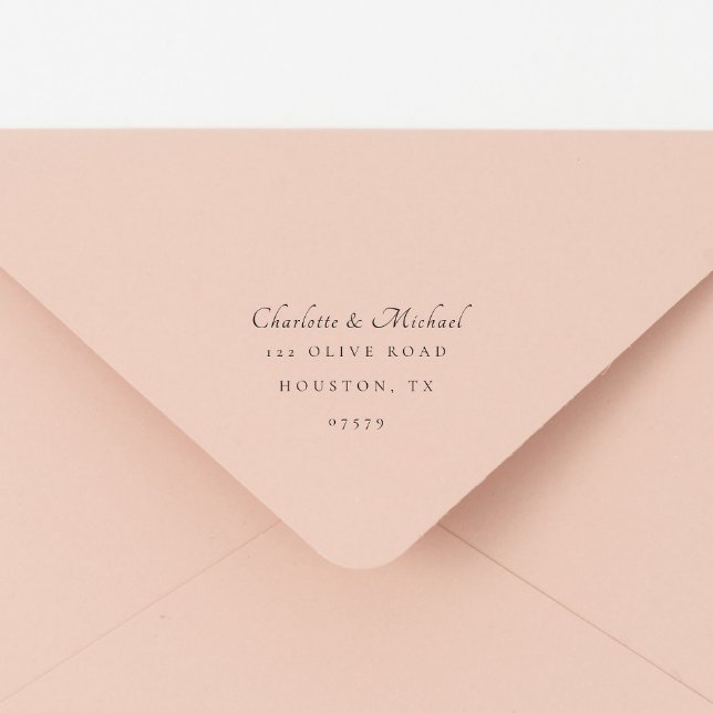 Sello Automático Dirección de retorno moderada de escritura elegant (Subido por el creador)