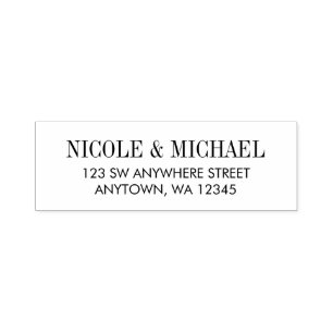 Sello Automático Dirección de retorno moderna