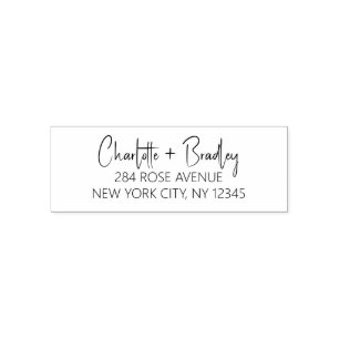 Sello Automático Dirección de retorno personal profesional de guión