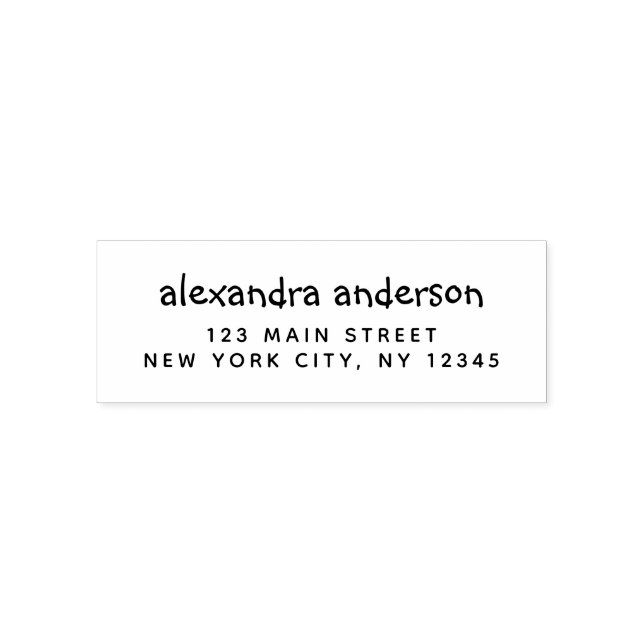 Sello Automático Dirección de retorno profesional o personal elegan (Diseño)