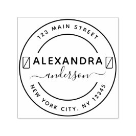 Sello Automático Dirección de retorno profesional o personal elegan