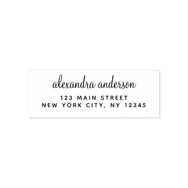 Sello Automático Dirección de retorno profesional o personal elegan (Diseño)