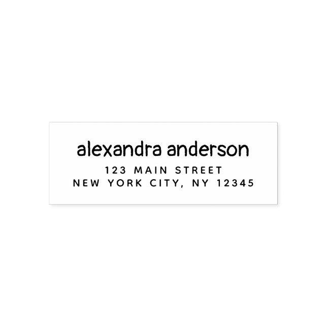 Sello Automático Dirección de retorno profesional o personal elegan (Diseño)