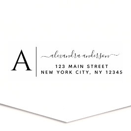 Sello Automático Dirección de retorno profesional o personal elegan