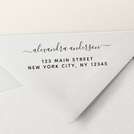 Sello Automático Dirección de retorno profesional o personal elegan