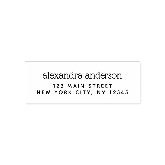 Sello Automático Dirección de retorno profesional o personal elegan (Diseño)