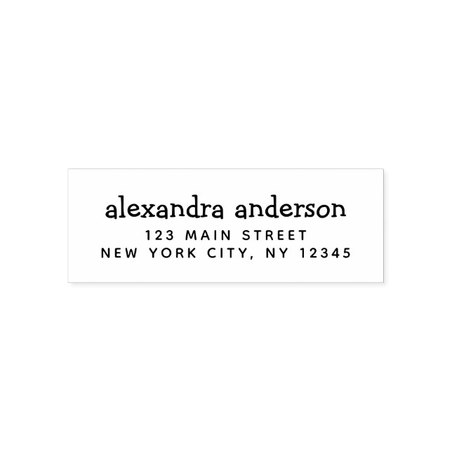 Sello Automático Dirección de retorno profesional o personal elegan (Diseño)