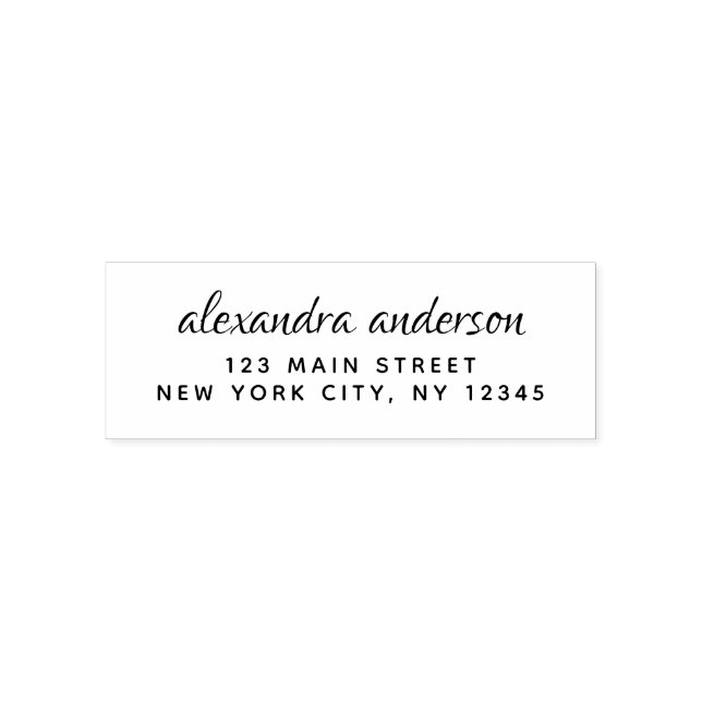 Sello Automático Dirección de retorno profesional o personal elegan (Diseño)