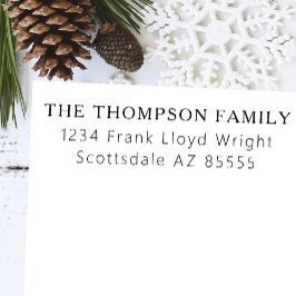 Sello Automático Dirección de retorno simple para Navidades elegant