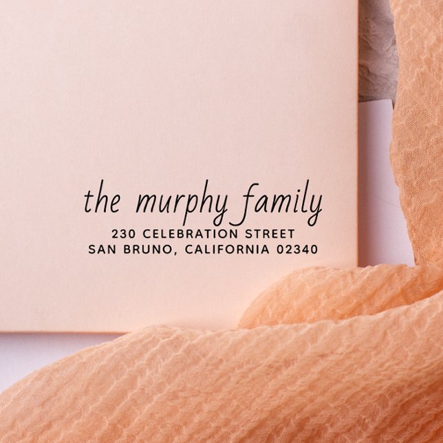 Sello Automático Dirección de retorno simple y elegante (Rubber Stamp Mock-up)