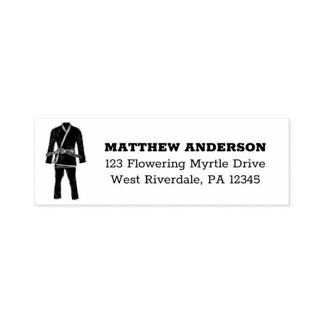 Sello Automático Dirección de retorno uniforme de Jiu Jitsu BJJ Gi (Diseño)