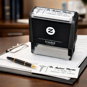 Sello Automático Dirección de símbolo médico personalizado