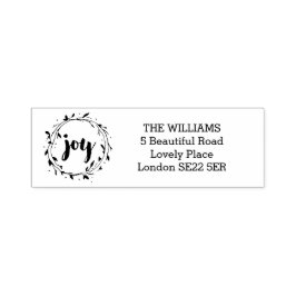 Sello Automático Dirección de vacaciones de Joy Wreath