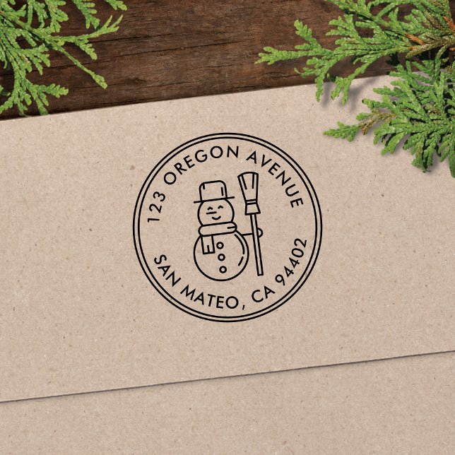 Sello Automático Dirección de vuelta de vacaciones de Snowman moder (Subido por el creador)