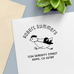 Sello Automático Dirección del Arco del Pollito Domado por el Peque