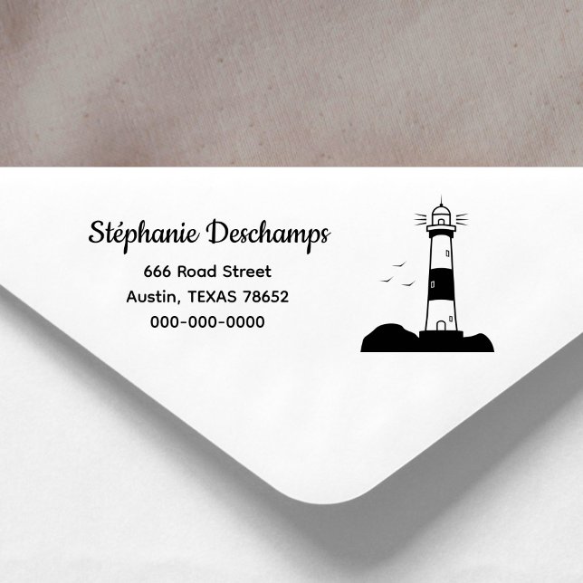 Sello Automático Dirección del faro (Lighthouse Address Self-inking Stamp)