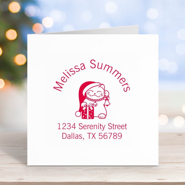 Sello Automático Dirección del gato de los navidades (Subido por el creador)