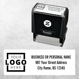 Sello Automático Dirección del logotipo comercial de la empresa per