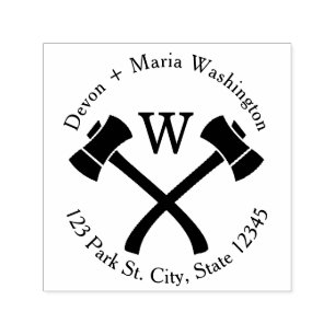 Sello Automático Dirección del monograma del hacha