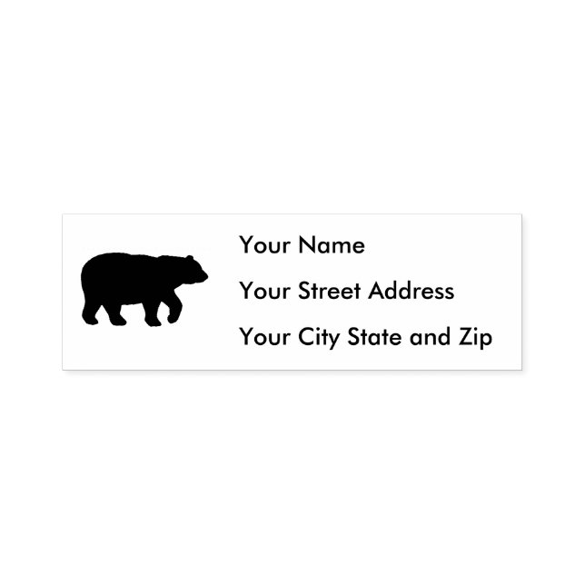 Sello Automático Dirección del oso negro (Diseño)
