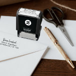 Sello Automático Dirección exclusiva de firma de Personalizado pers<br><div class="desc">Fácil crear un sello de goma con firma personalizada y dirección personalizado que se autoinclina - ideal para negocios o placer - estampillas de tinta de Ricaso. Creado en un tipo de letra duo simple que se complementa perfectamente - fuente de firma de script.</div>