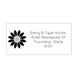 Sello Automático Dirección Floral de retorno de cuatro líneas