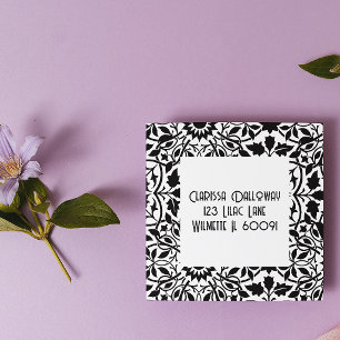 Sello Automático dirección Greenery Damask  