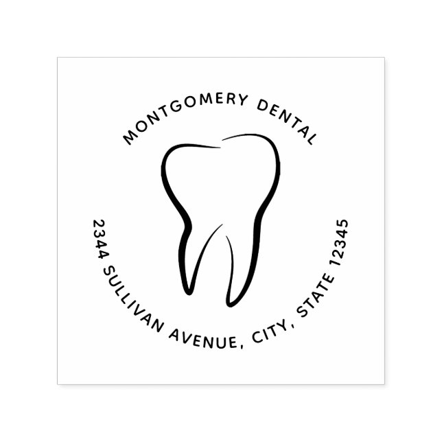 Sello Automático Dirección médica de la clínica de odontología dent (Diseño)