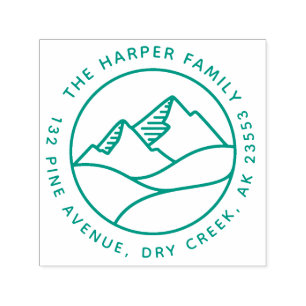 Sello Automático Dirección moderna simple de la familia del paisaj