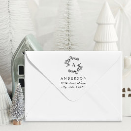 Sello Automático Dirección monográfica de familia Wreath de navidad