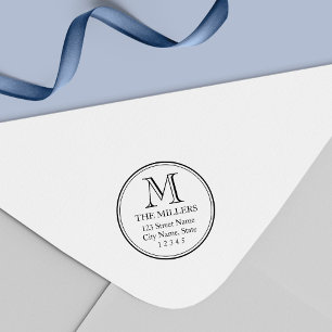 Sello Automático Dirección monográfica de nombre de familia de bord