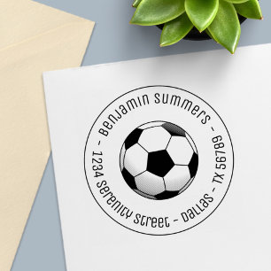 Sello Automático Dirección redonda de la pelota de fútbol