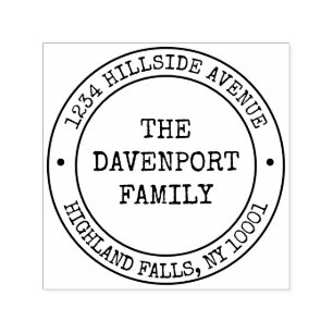 Sello Automático Dirección Rustic Simple Moderna de Devolución de N