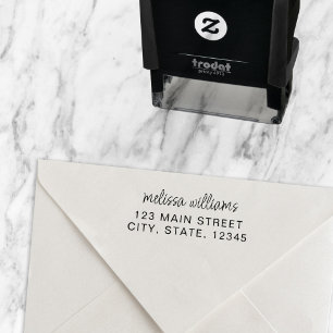 Sello Automático Dirección simple Minimalista y elegante del Boda d