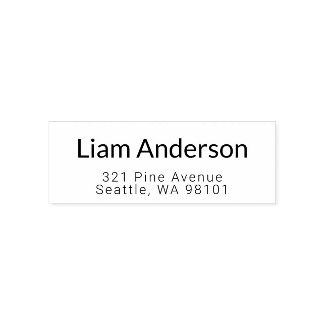 Sello Automático Dirección Y Nombre De Retorno Geométrico Moderno (Diseño)